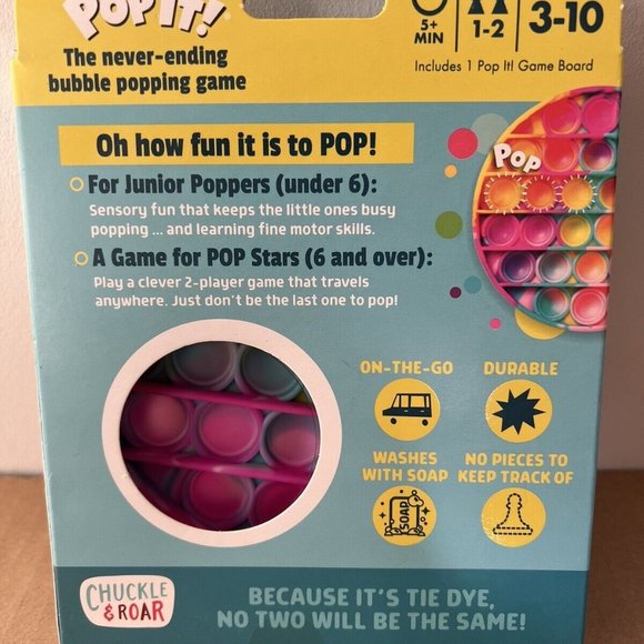 Chuckle & Roar Pop It Never Ending Bubble Popping Game Sets Of 2 - Picture 3 of 3